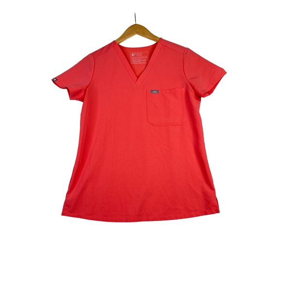 FIGS Short Sleeve Scrub Top sz XS Pink‎ - Picture 1 of 7